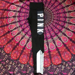 VICTORIA SECRET PINK BLACK LEGGINGS